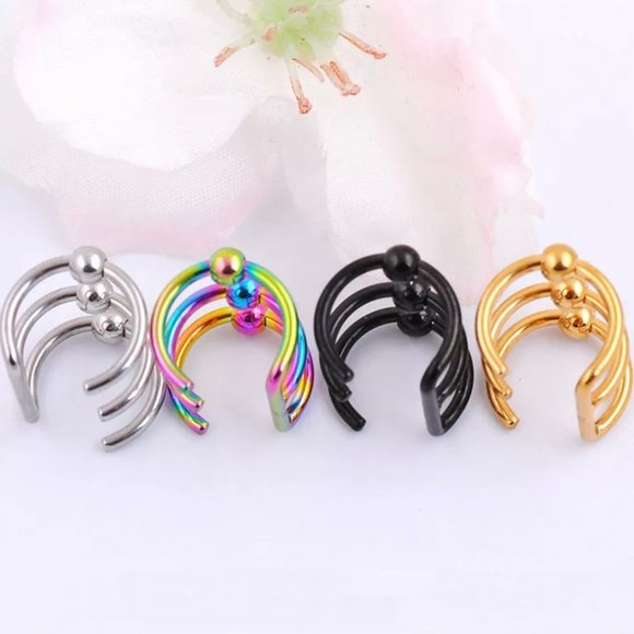 Jewelry - 4pcs Triple Ear Cuff Hoop Earrings